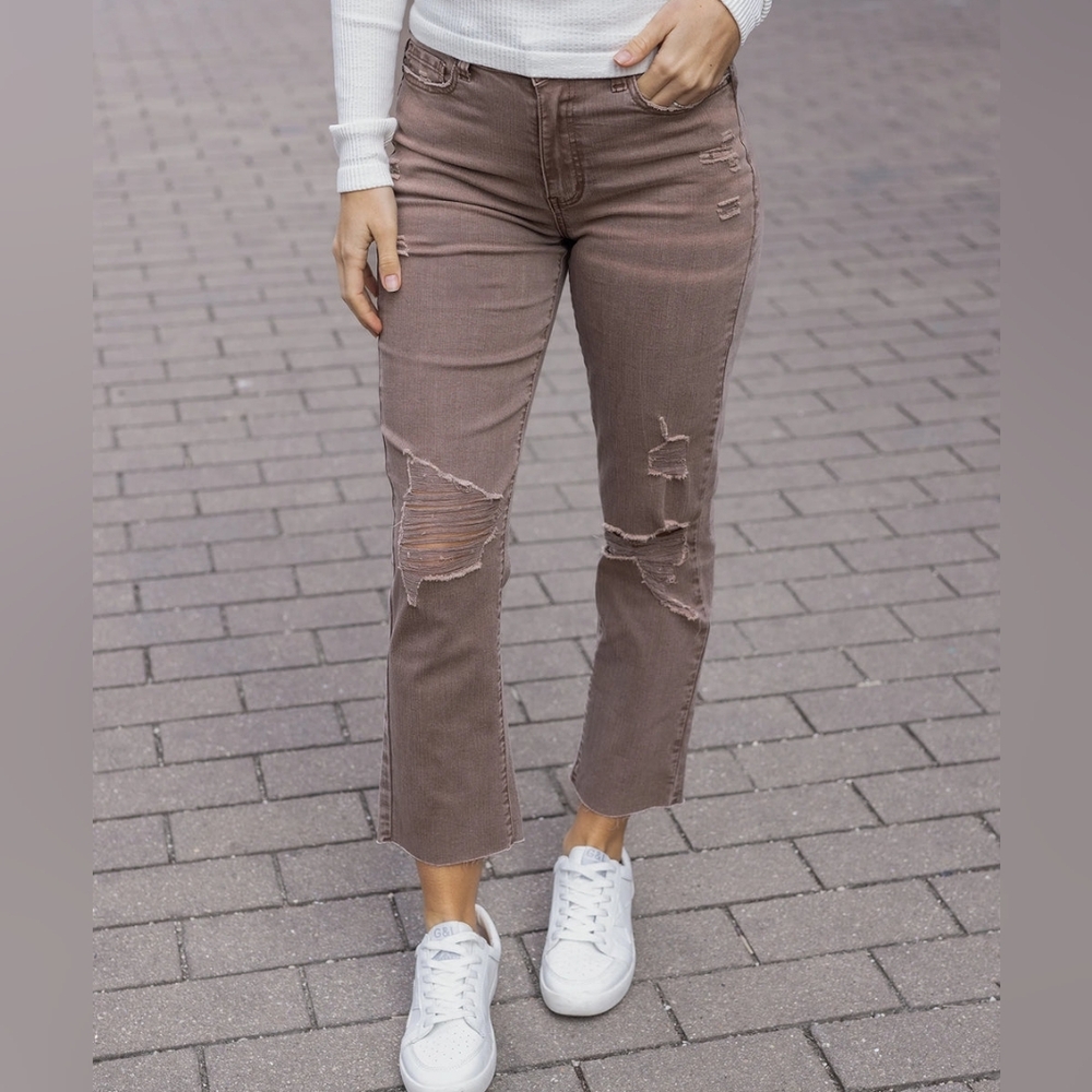NWT-Grace and Lace's Mels Fave Cropped Distressed Jeans